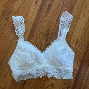 White lace bralette